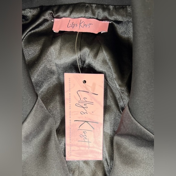 LILLY'S KLOSET Asymmetrical Lace Cut Out Fairy Goth Alternative Blazer Size M - Picture 9 of 12